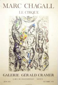 Marc CHAGALL, Le cirque. Galerie Gerald Cramer. Geneve.