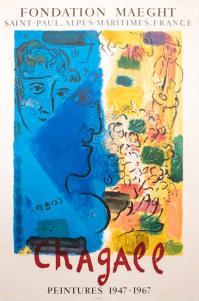 Marc CHAGALL, Le profile bleu. Fontacion Maeght. Saint Paul.