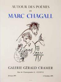 Marc CHAGALL, Autour des poemes de Marc Chagall. Galerie Gerald Cramer. Geneve.