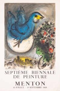 Marc CHAGALL, L’oiseau bleu. Menton.